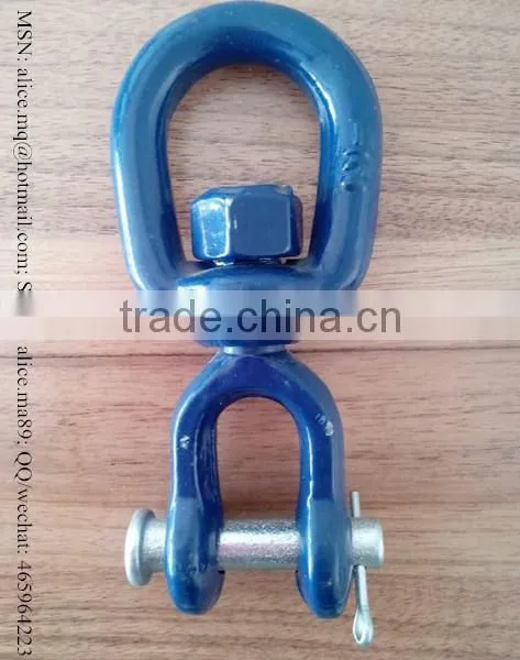 drop forged steel double eye chain swivel U.S. type G402,lifting link chain swivel