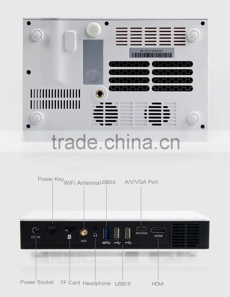 LUXCINE New Arrival Mini Projector / Smart WiFi Projector / 3D Projector Z3 With RAM1.5G ROM20G
