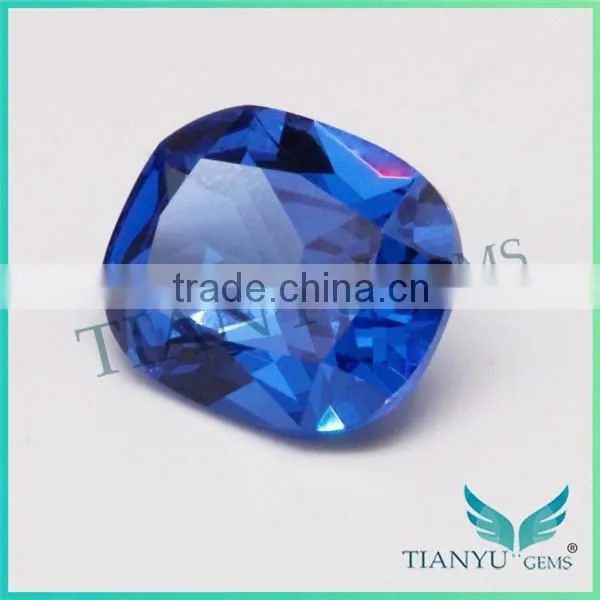 112# cushion burman blue spinel gemstone synthetic diamond