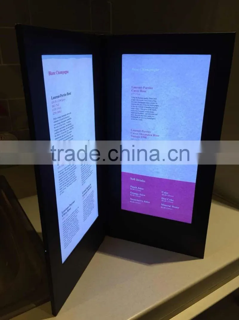 wine menu cover leather a4 illuminated led menu cover