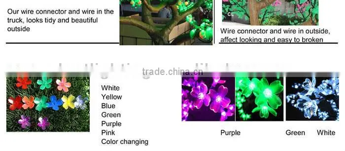 2014 Popular Green led cherry bonsai