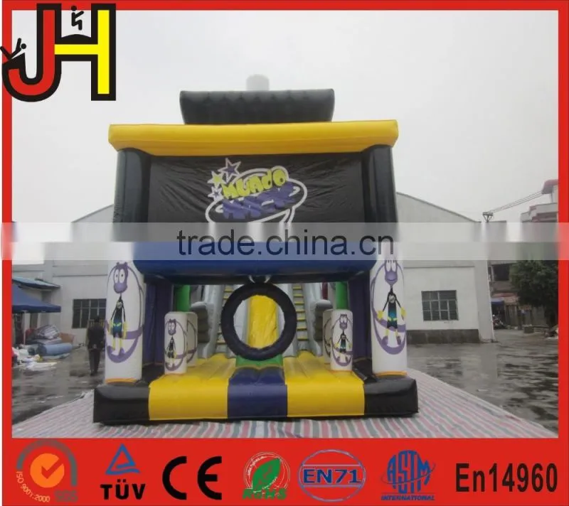 Newest inflatable amusement slide, inflatable slide plane type bouncy combo