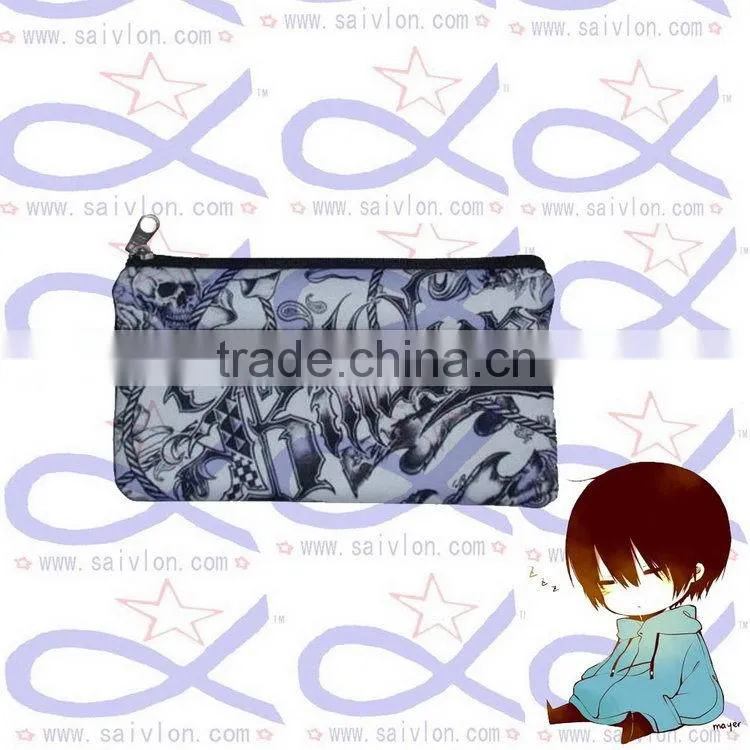 Fashion hot sell double layer ipper pencil pouches