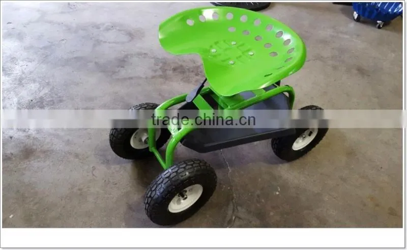 The swiveling Seat Utility cart for garden