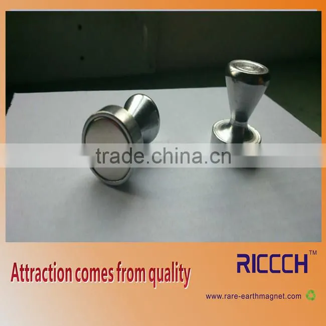 Unclear Sinted Plastic Magnetic push pin customized logo