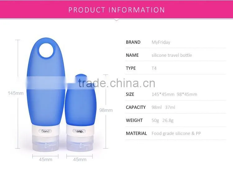 Kean 98ml Squeezable Silicone Travel Bottle