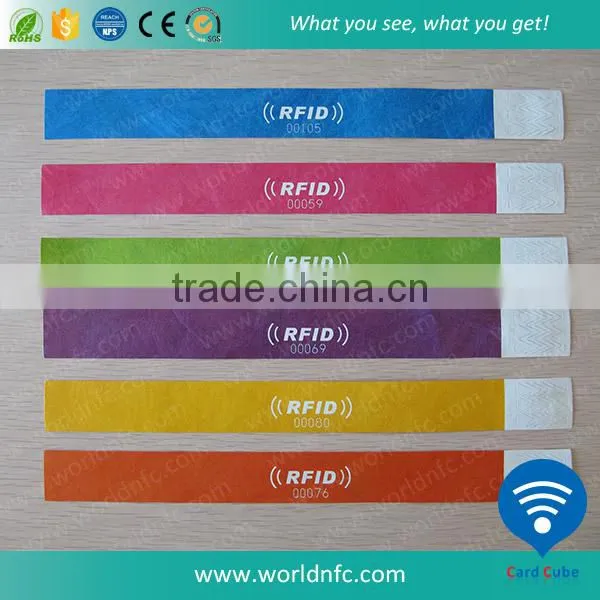 Disposable S50 RFID Tags,Paper Event S50 Wristbands