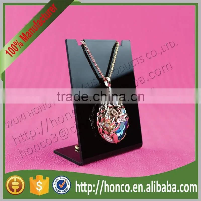 Black Colour Acrylic Jewelry Necklace Display Rack Stand