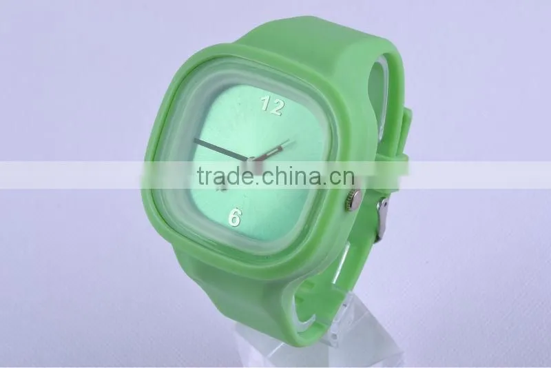 Fresh perfect flowery analog jelly candy smart quartz silicone watch for all