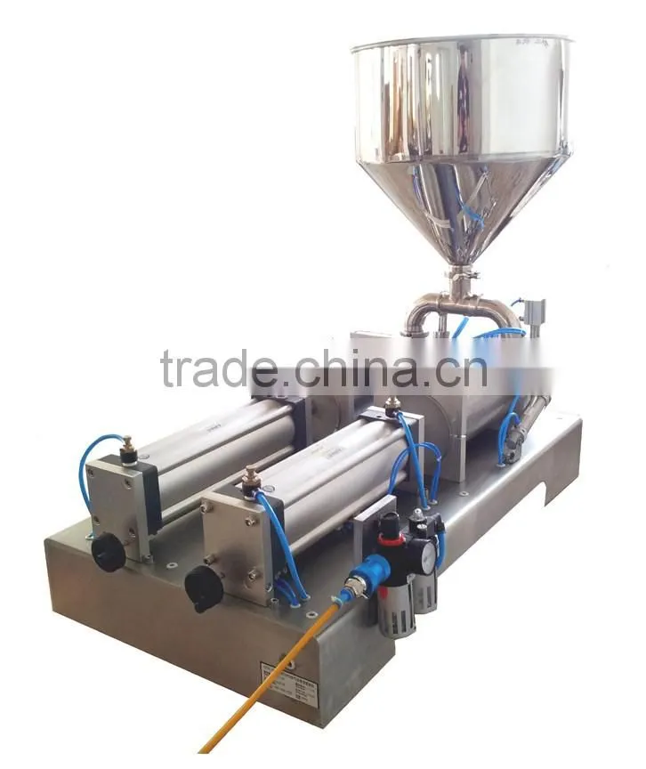 Double Heads Pneumatic Honey Cream Filling Machine For tomato sauce filling machine