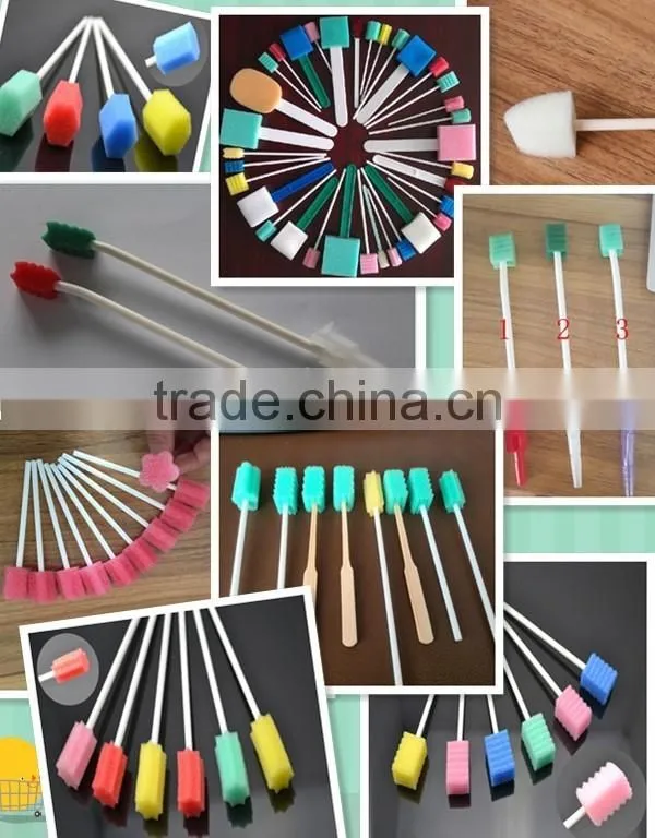 Factory directly sell plastic stick with plum blossom sponge head single packed ETO sterile swab
