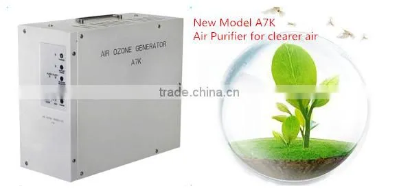 3500 or 7000 g/h portable ozone fresh air purifier air ozone generator