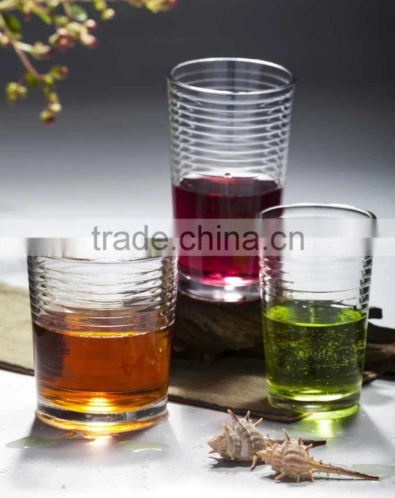 217ml clear glass cup for drinking