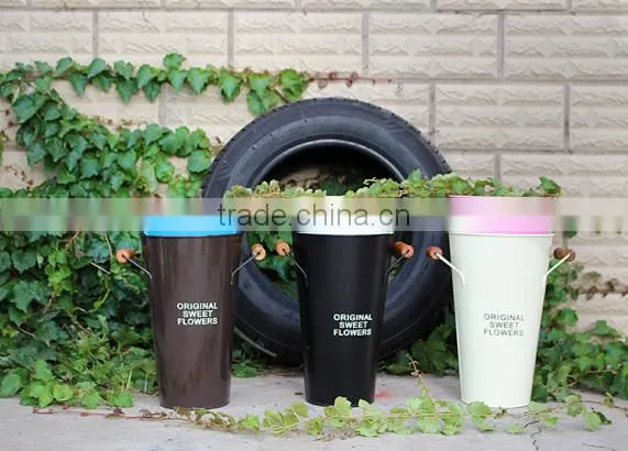 guangxi display flower bucket home & garden metal hanging vases