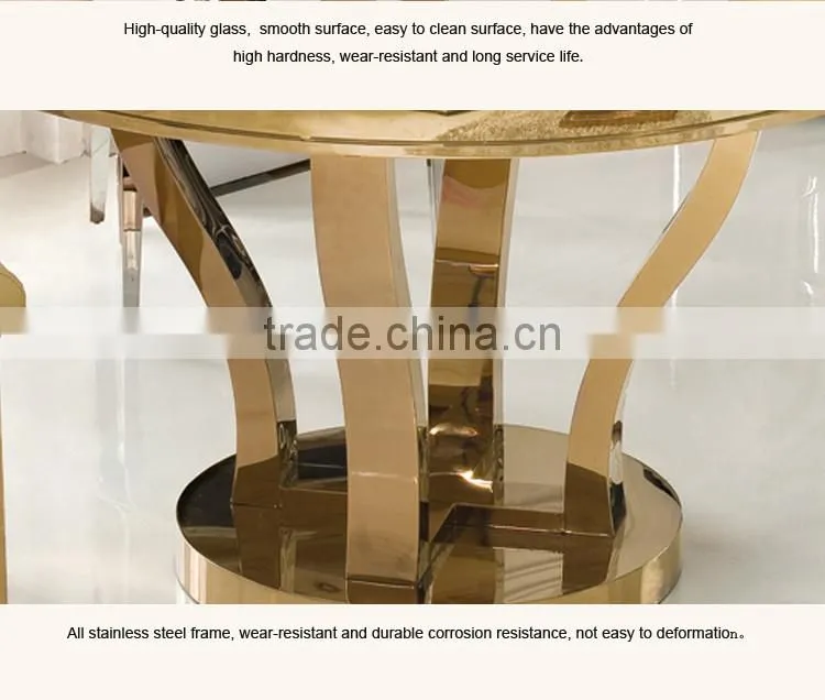 Modern Design Round 4 Seater Glass Dining Table TH347