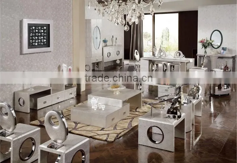 E121Morden Pictures Living Room Furniture Design with pu cabinets