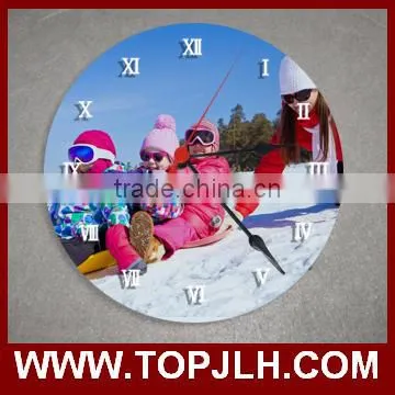 Topjlh good performance custom photo print sublimation wall clock