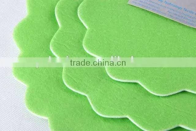 3pc round felt cloth placemat printed coaster