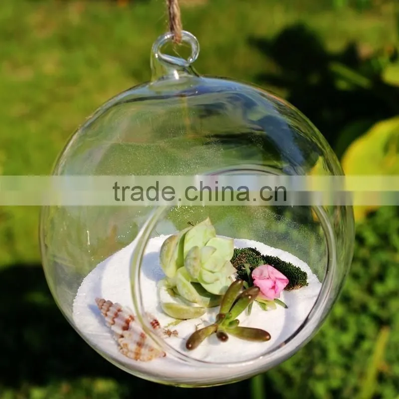 unique hanging crystal glass flower vases