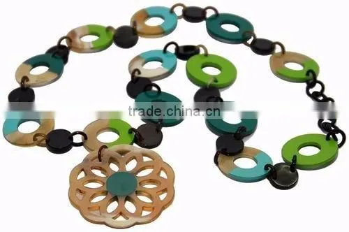 Women necklace, horn jewelry 100% natural material from Vietnam