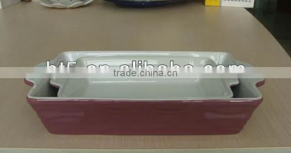 Ceramic Colorful Nice Oven Oblong Baking Tray