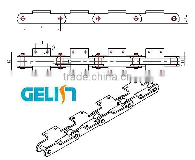 BWJ heat treatment alloy steel industrial apron feeder Conveyor Chain