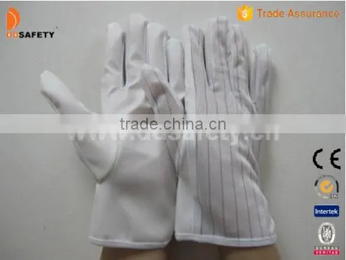 DDSAFETY 2017 Cheapest PU On The Palm And Anti Static Back Working Glove