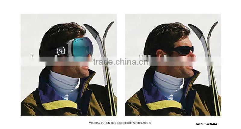 new design fashion wide lens stylish snow goggles