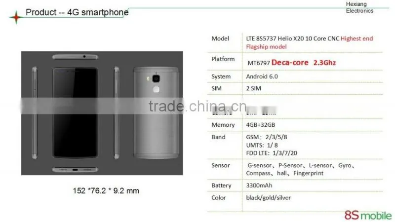 LTE8S5737 5.5" high end cheap deca-core mobile phone