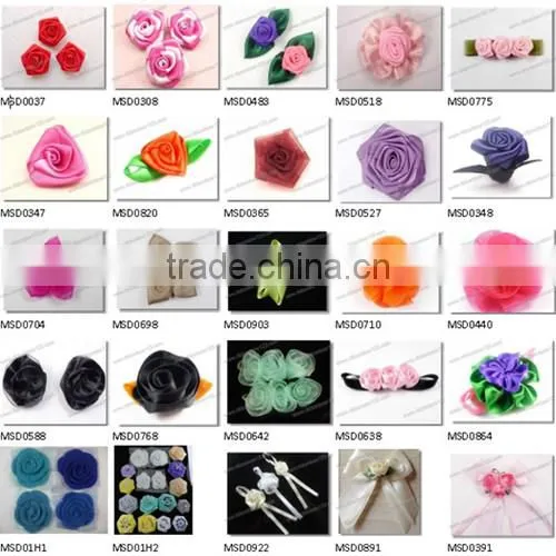 handmade ribbon flower brooches