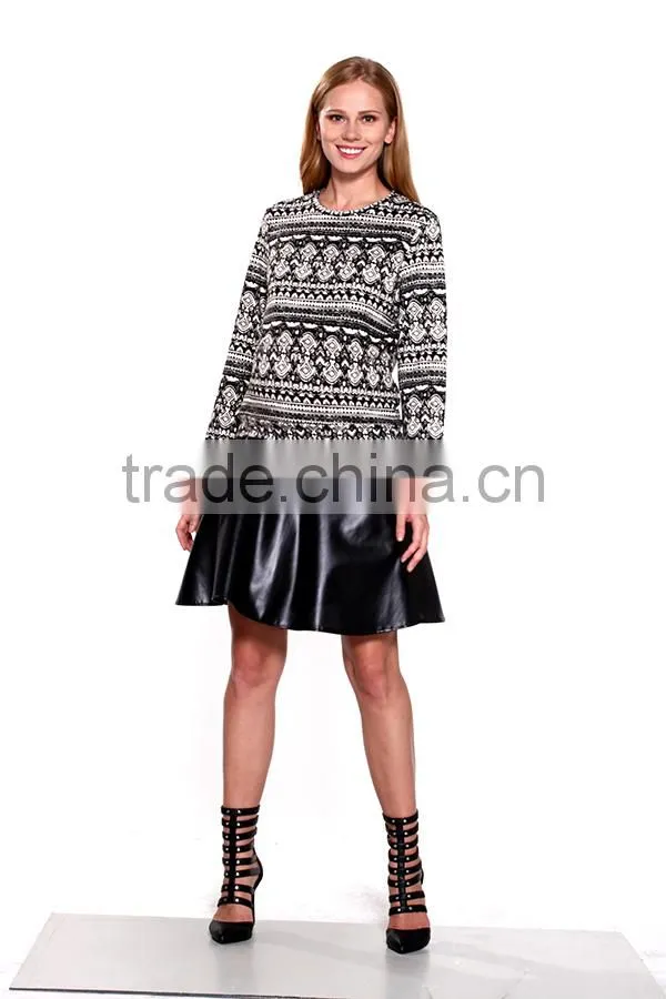 2015 newest design sets skirt and blouse for lady
