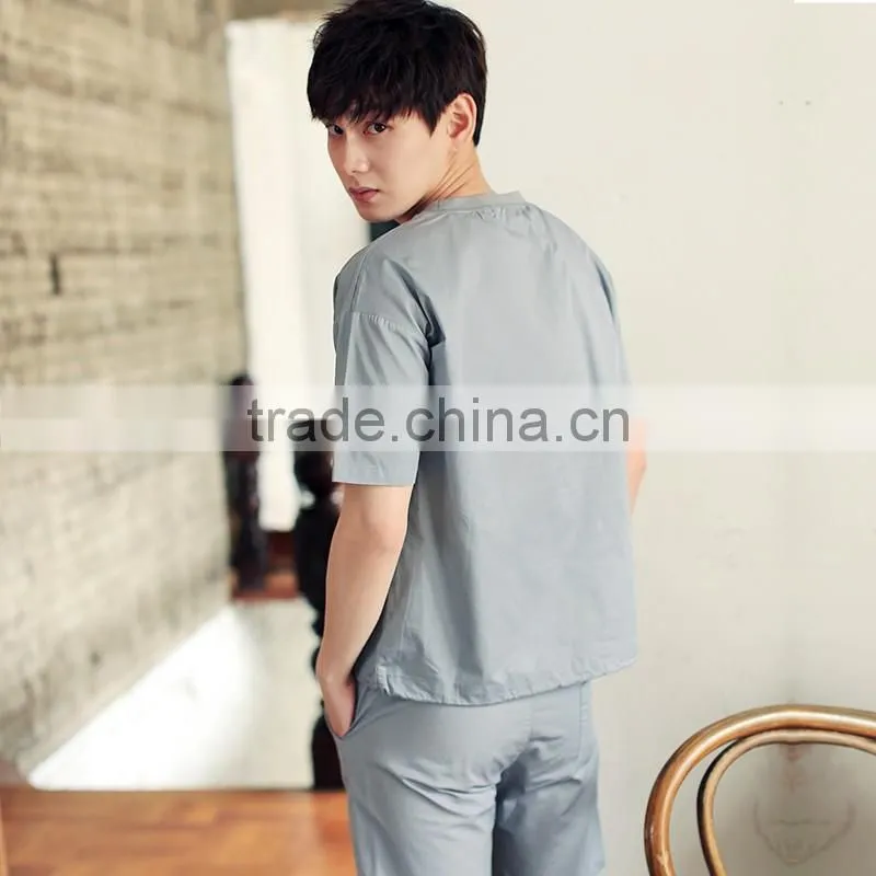 Men T-shirt summer apparel casual short suit uniform wholesale china 2016 new fashion 6 colors