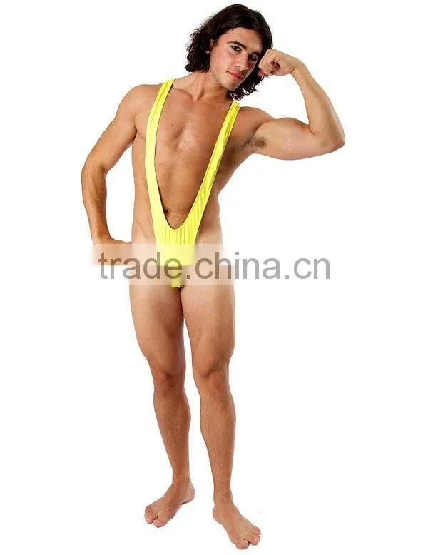Borat Mankini Thong Swimsuit (Luminous Yellow)