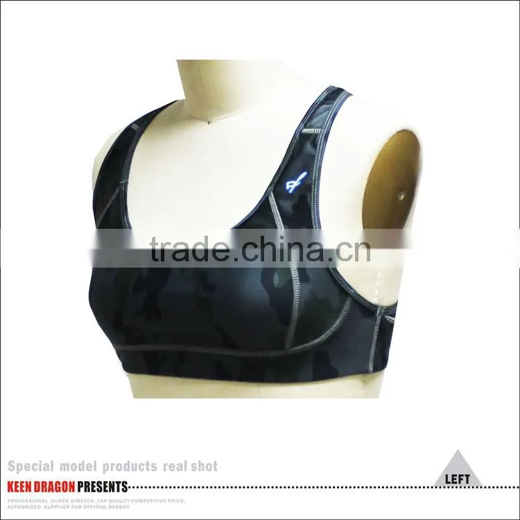 Women sexy camo custom sublimation spandex sports bra