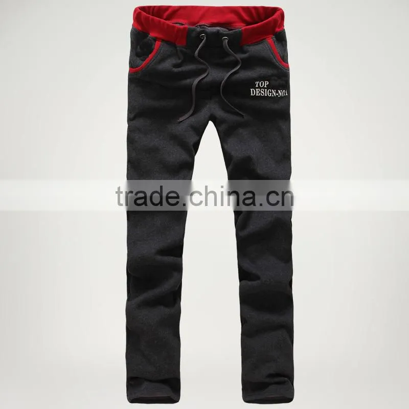 Wholsale Mens 95%Cotton 5%Spandex Custom Skinny Fitted Fleece Jogger Pants