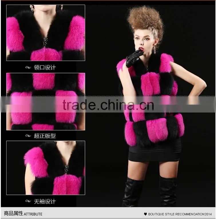 New 2016 Fashion Autumn Winter Coat Warm Women Fur coat Faux Fox Fur Vest High-Grade Jacket