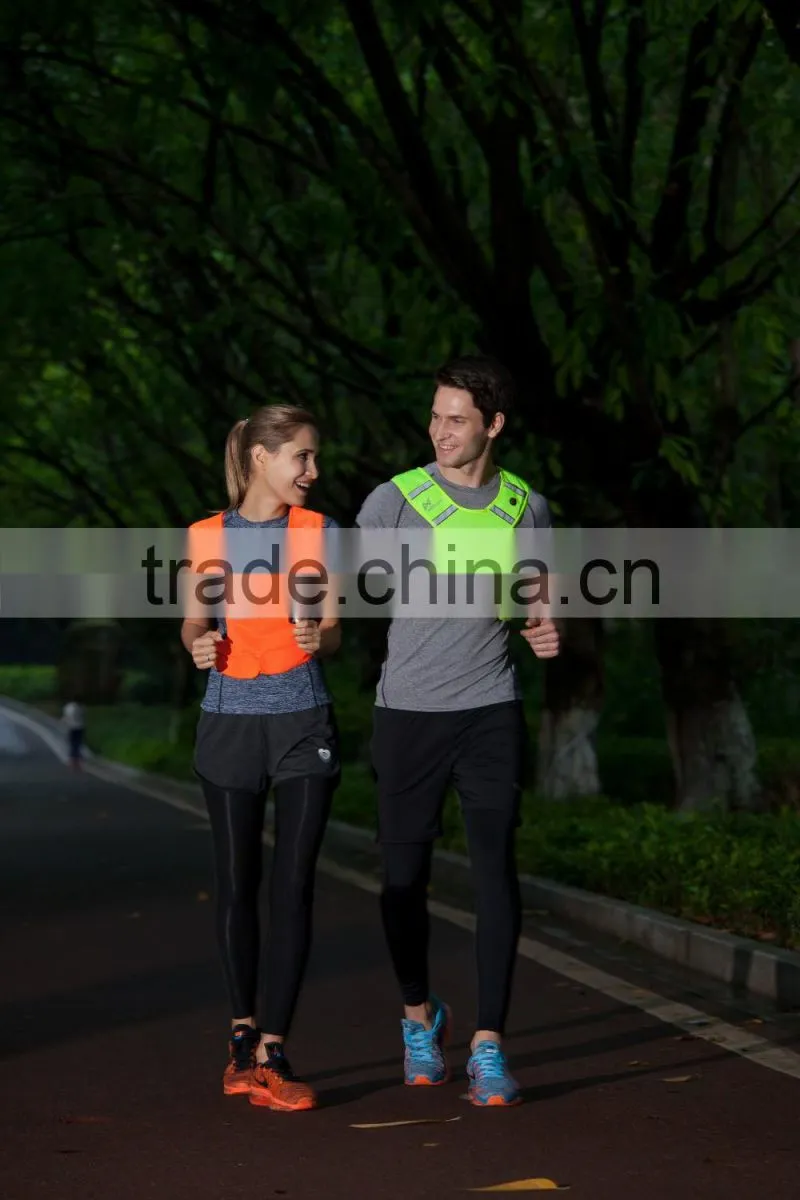 Wildsaver running LED warning summer sports wear men