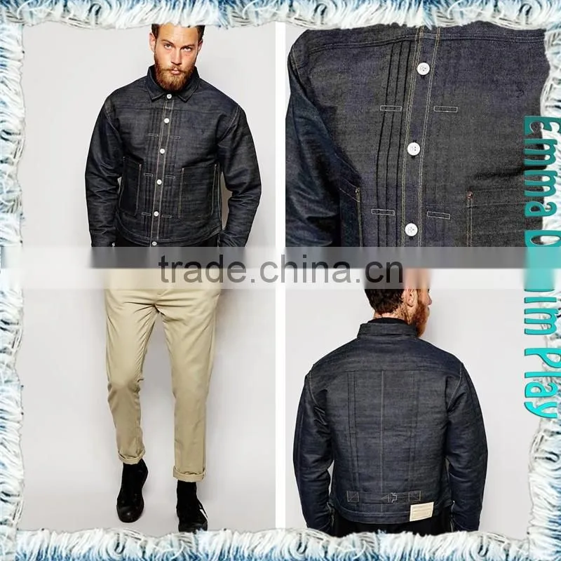 New Hot Man's Denim Jacket Fleece Thick Blue Jean Outwear