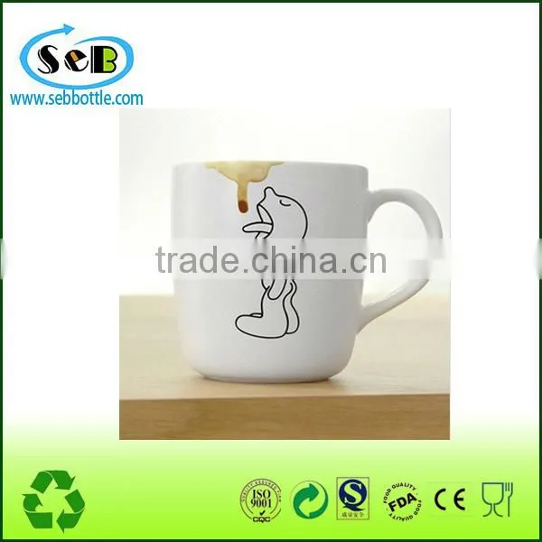 funny ceramic mug cup with spoon