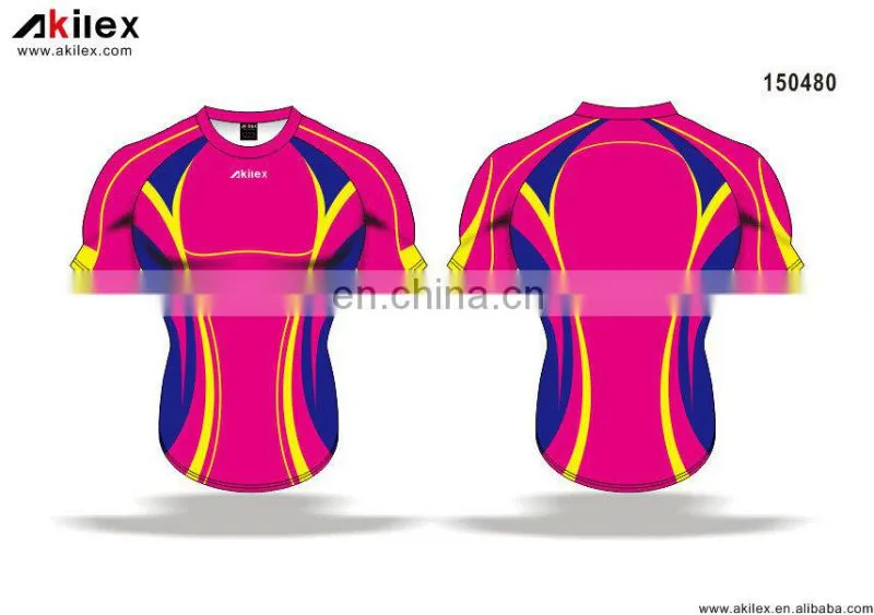 Top selling custom rugby jersey with sublimation