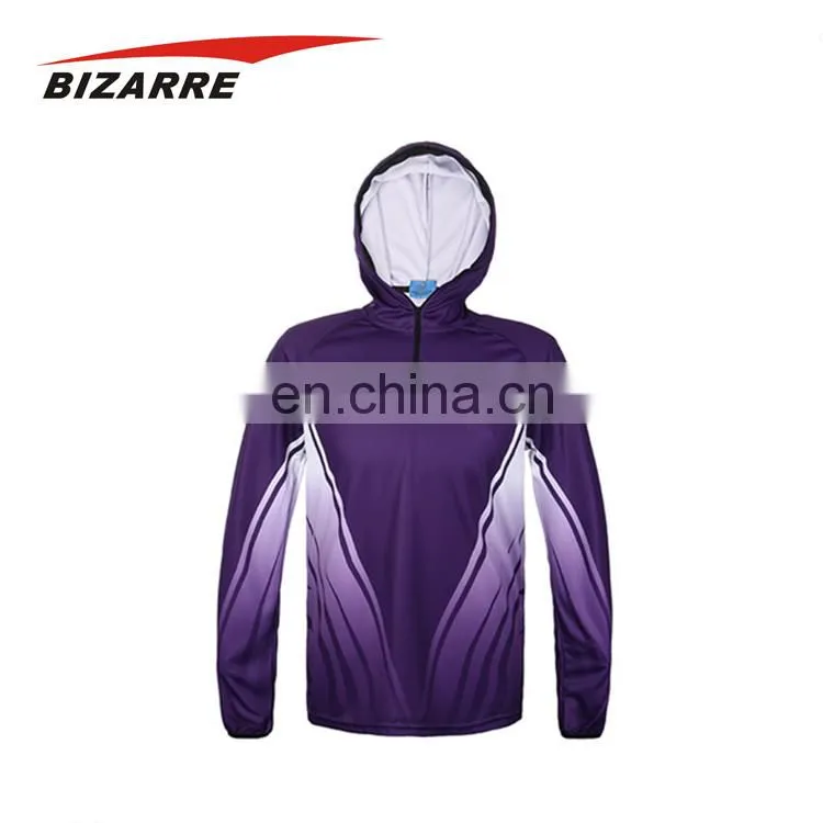 Custom 4XL Blue Dye Sublimation Fishing Wear Jersey