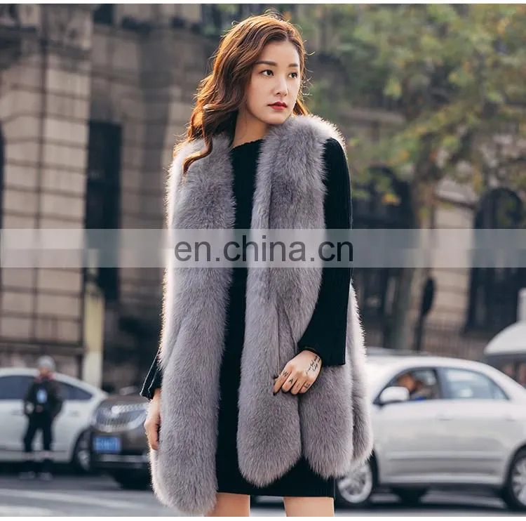 2016 Fashionable and Comfortable Women Vest Girl Apparel Natural Real Fur Vest