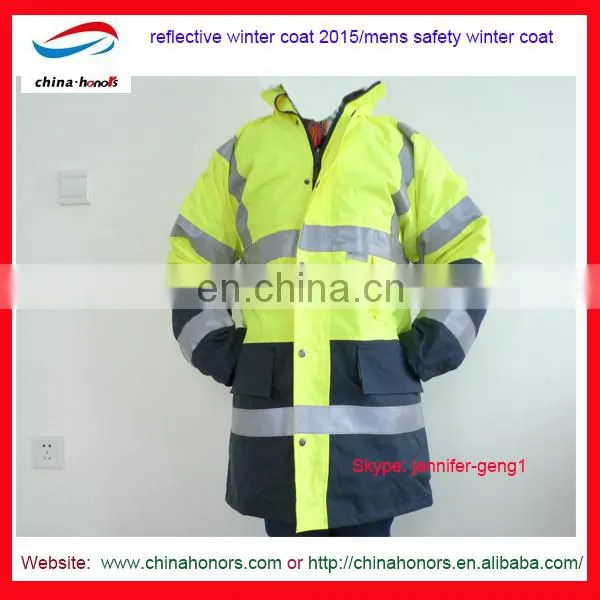 winter uniform best quality uniforms/ reflective warning safety coat