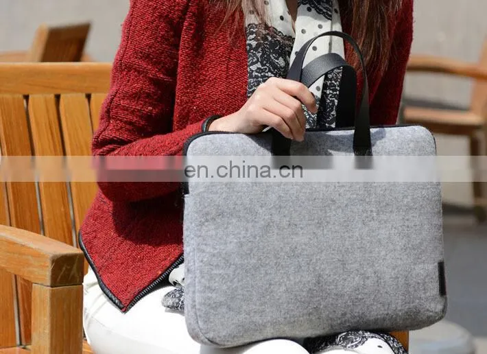 High quality wool felt bag for laptop
