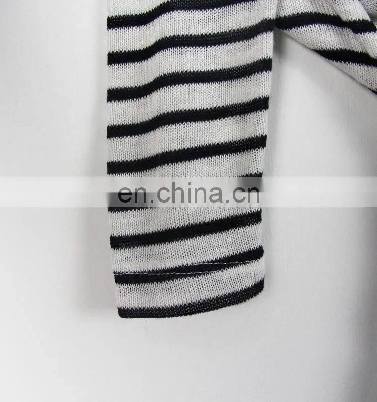 2016 new comfortable striped long sleeved shirt with Women