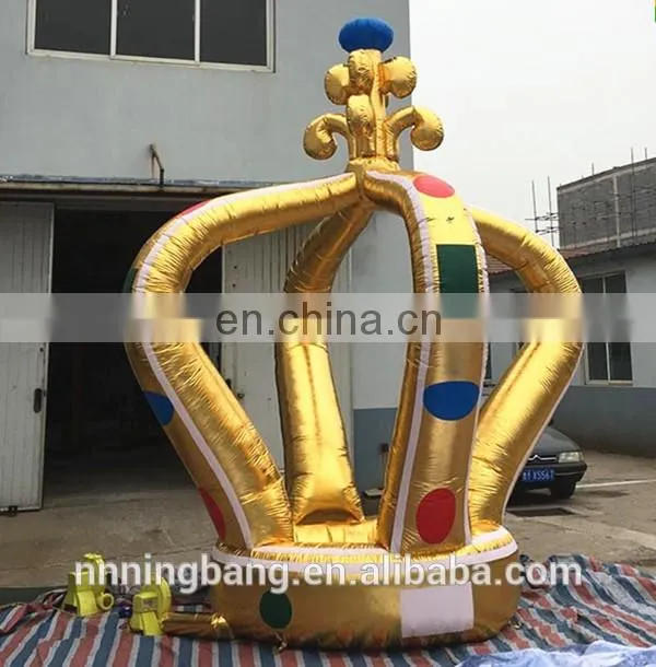 customized big inflatable gold crownfor parties