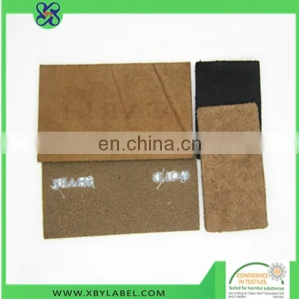 embroidered leather patch for jeans custom leather patches