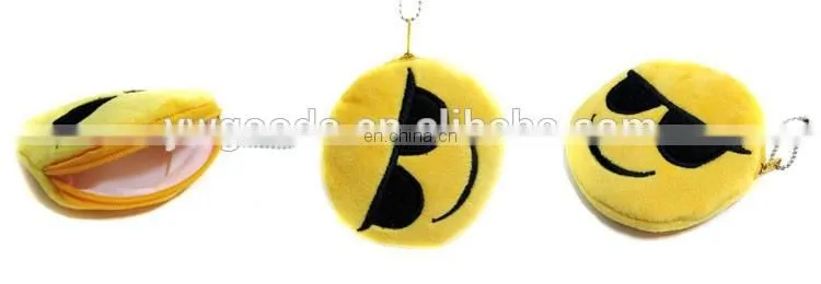 30 styles of creative plush emoji coin purse