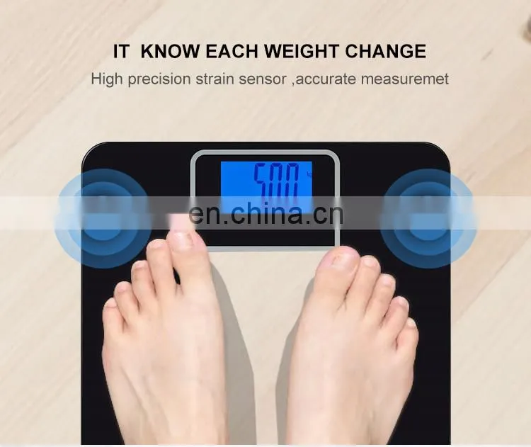 Custom OEM Accurate Glass 180KG Digital Personal Weighing Scales Of Bathroom