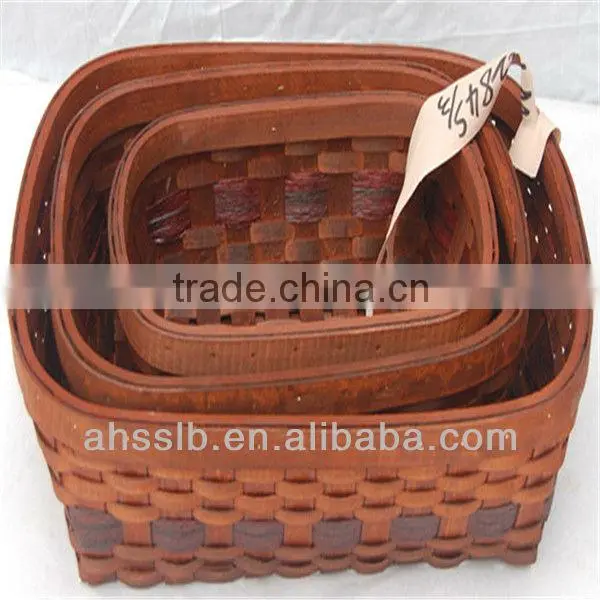 Chinese woodchip fruit basket